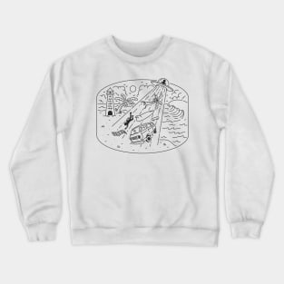 Alien abduction stories at the beach Graphic Tee Crewneck Sweatshirt